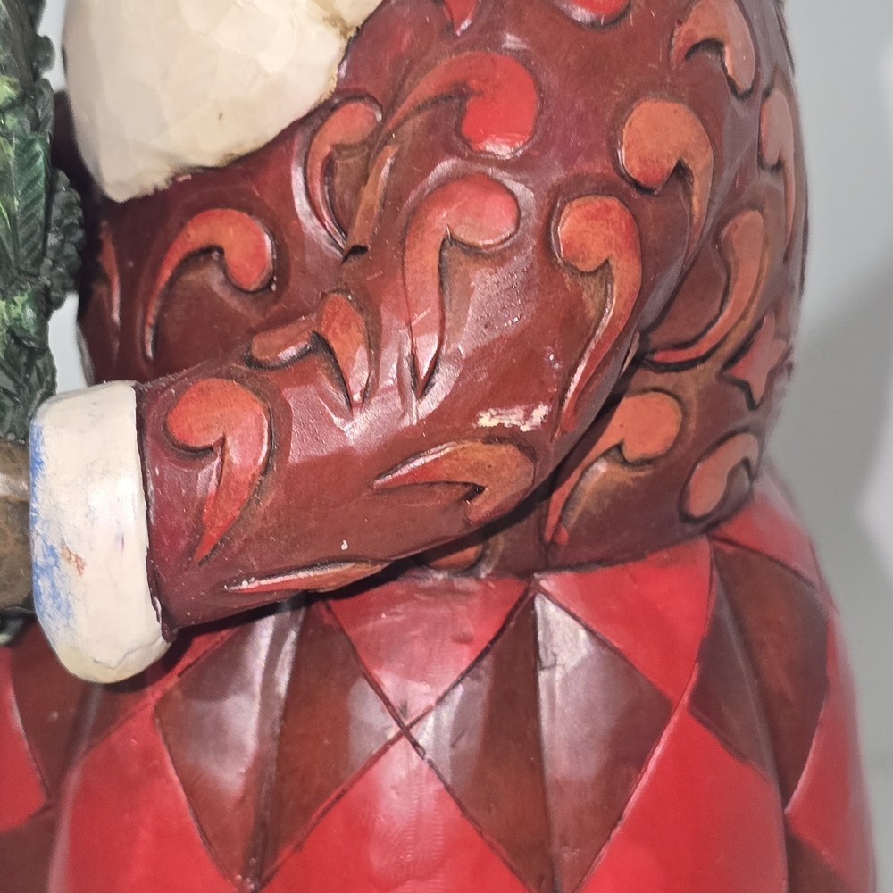 Jim Shore "A Holiday Welcome" Santa With Pineapple Figurine 4015134 Enesco W Box - Picture 7 of 8